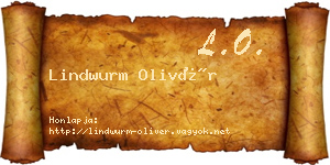Lindwurm Olivér névjegykártya